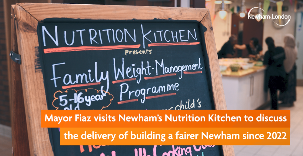 Mayor Fiaz visits Nutrition Kitchen to discuss the delivery of building a fairer Newham since 2022 v2